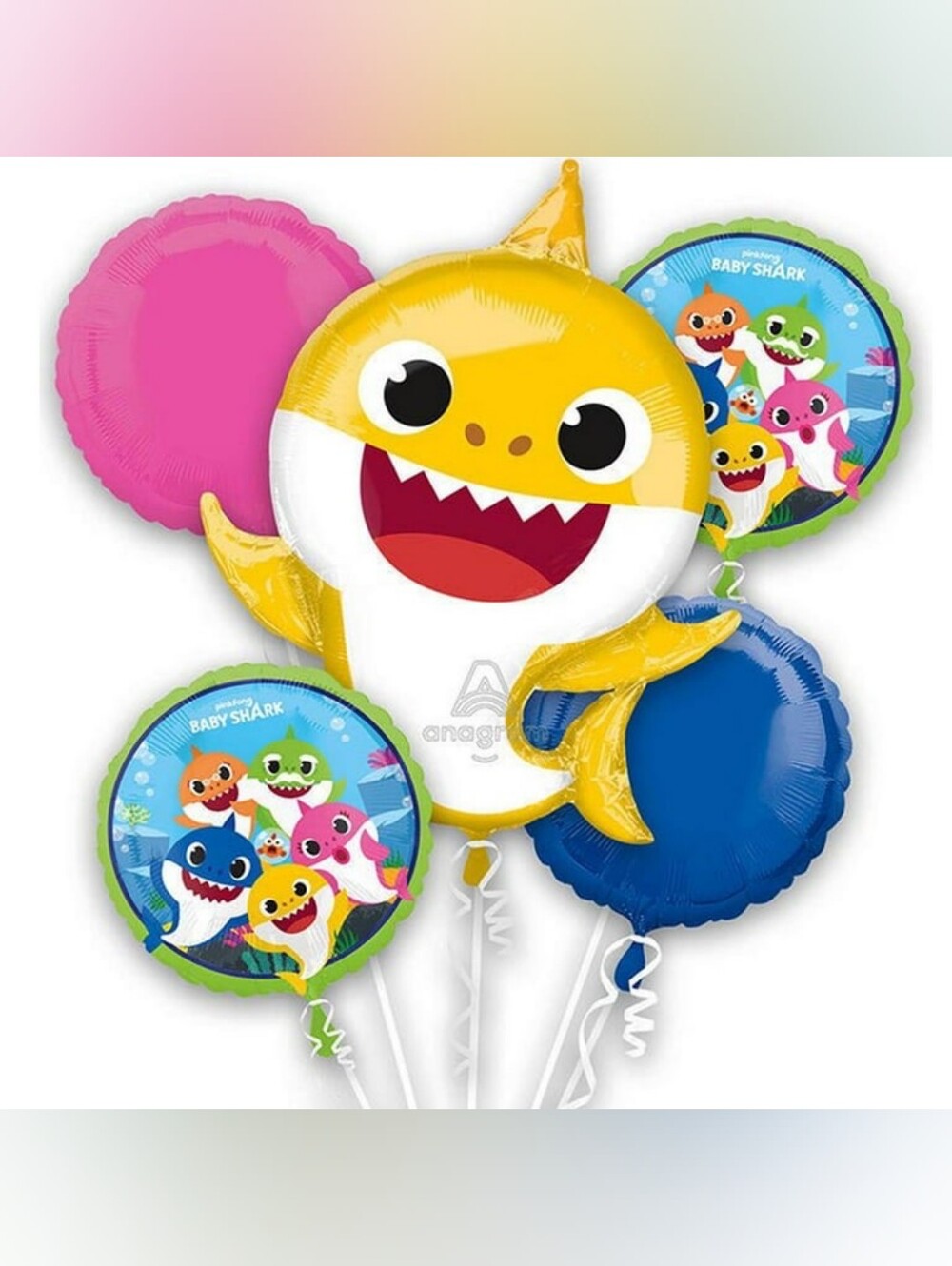 Baby Shark 5pc Balloon Bouquet